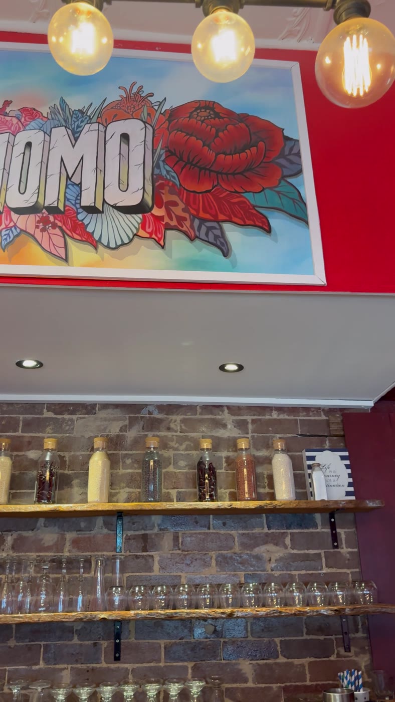 The MOMO mural inside Rucira Foods